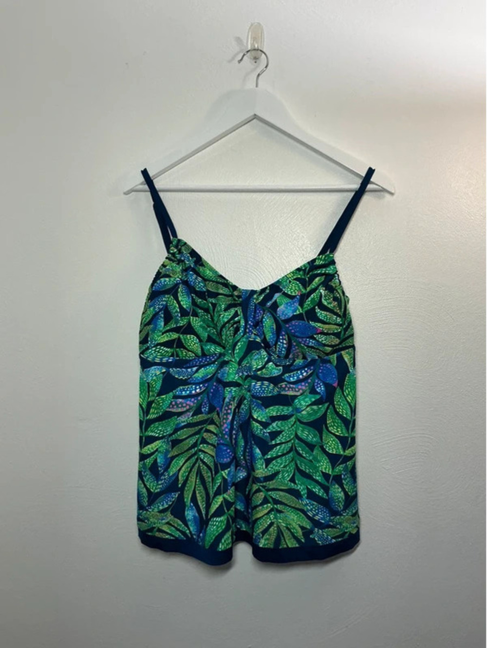Carribean Joe Floral Tankini Swim Top Size 14